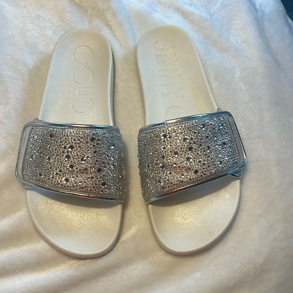 Jimmy Choo sandals. Swarovski crystal